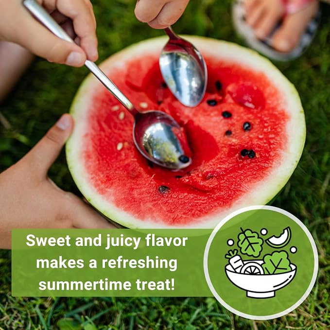 Sow Right Seeds - Crimson Sweet Watermelon Seeds for Planting - Non-GMO Heirloom Packet with Instructions to Plant a Home Vegetable Garden - Large Red Melon with Sweet Flesh - Summer Variety (3)