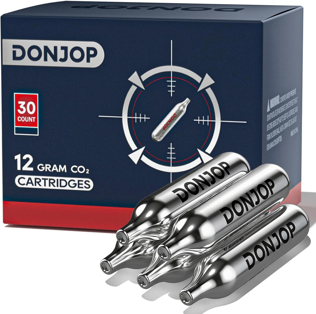 Skiennix 12G CO2 Cartridges - Non-Threaded Design for BB Guns, Airsoft Pistols & Paintball | Snug Fit & Solid Seal