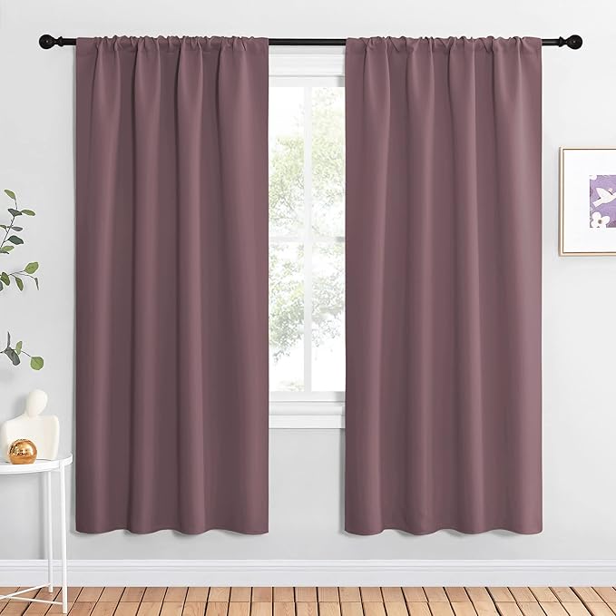 NICETOWN Dry Rose Blackout Curtains