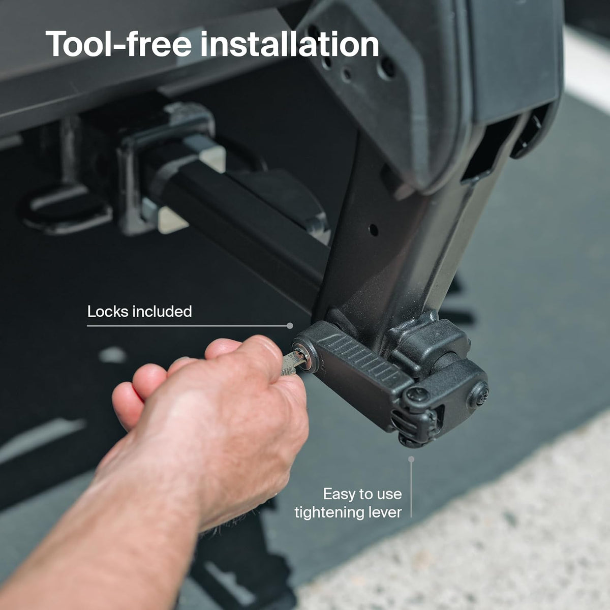 Thule Outpace 2 Bike Hitch Rack - Compact & Lightweight Platform Bike Rack - Foldable Design - Fits Most Bike Styles - 110lb Capacity 55lbs per Bike - 2" & 1.25" Hitch Compatibility