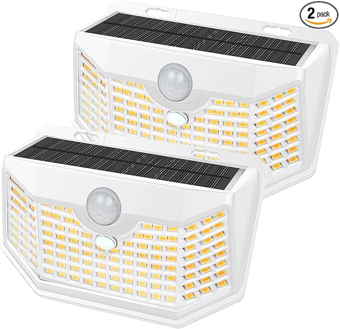HMCITY 120 LED Solar Lights Outdoor