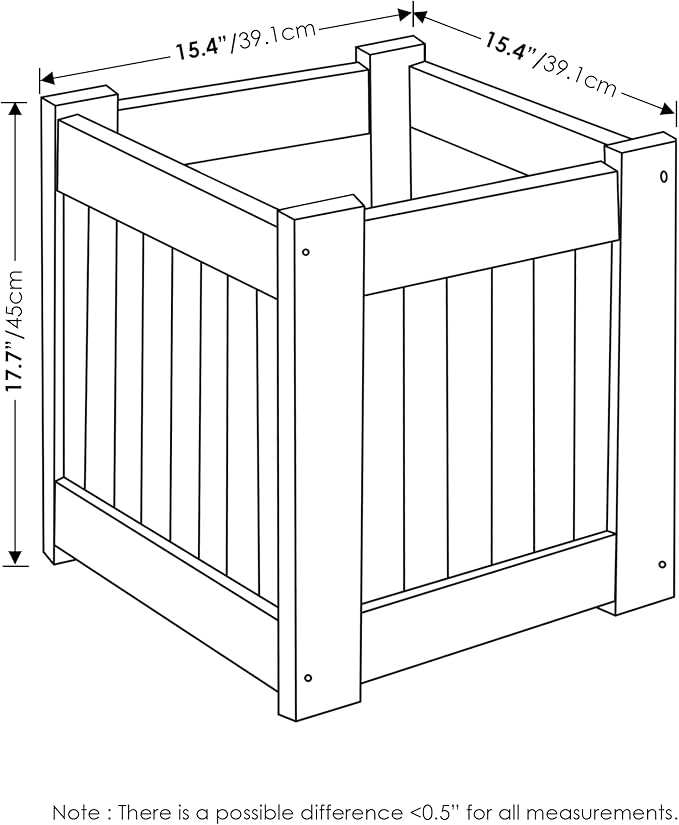 Furinno 2-FG16450 Tioman Hardwood Flower Box, Two-Pack, Natural