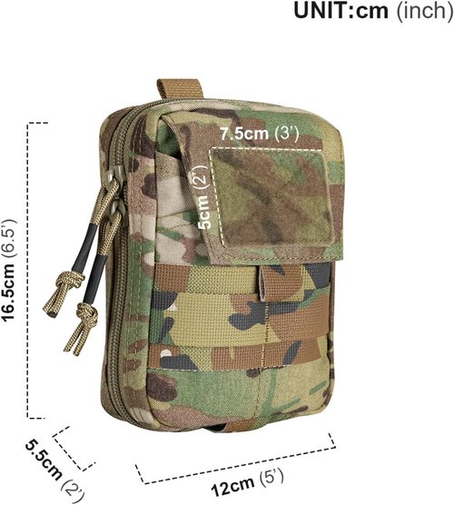 EXCELLENT ELITE SPANKER Molle Admin Pouch - Versatile Military Utility Tool Bag for EDC | Compact Design