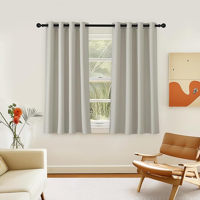 NICETOWN Room Darkening Short Curtain 54 inches Long