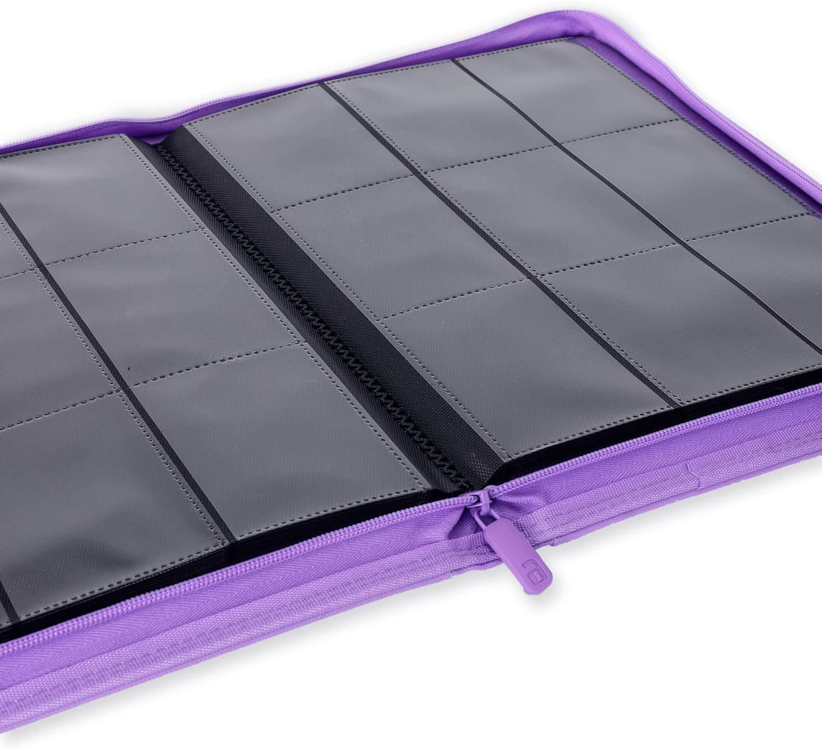 Vault X 9 Pocket Trading Card Binder - Premium Exo-Tec Material, Holds 360 Cards, 20 Side-Loading Pages | Purple