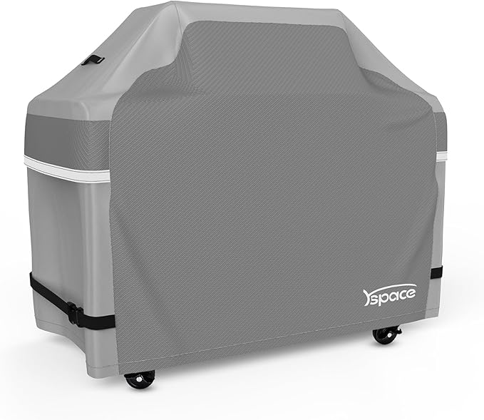 YSPACE Grill Cover Heavy Duty Waterproof 64 Inch, 3–4 Burner Gas BBQ Grill Cover, UV & Fade Resistant, Fits Weber, Char-Broil, Brinkmann, Jenn Air, Nexgrill 3-4 Burners Barbecue, Brown