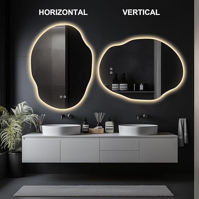 Asymmetrical LED Bathroom Mirror