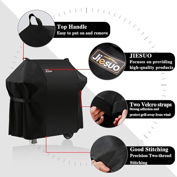 7106 BBQ Gas Grill Cover for Weber Spirit 200 and 300 Series & Genesis Silver A/B: Heavy Duty Waterproof 52 Inch 3 Burner Barbecue Grill Cover