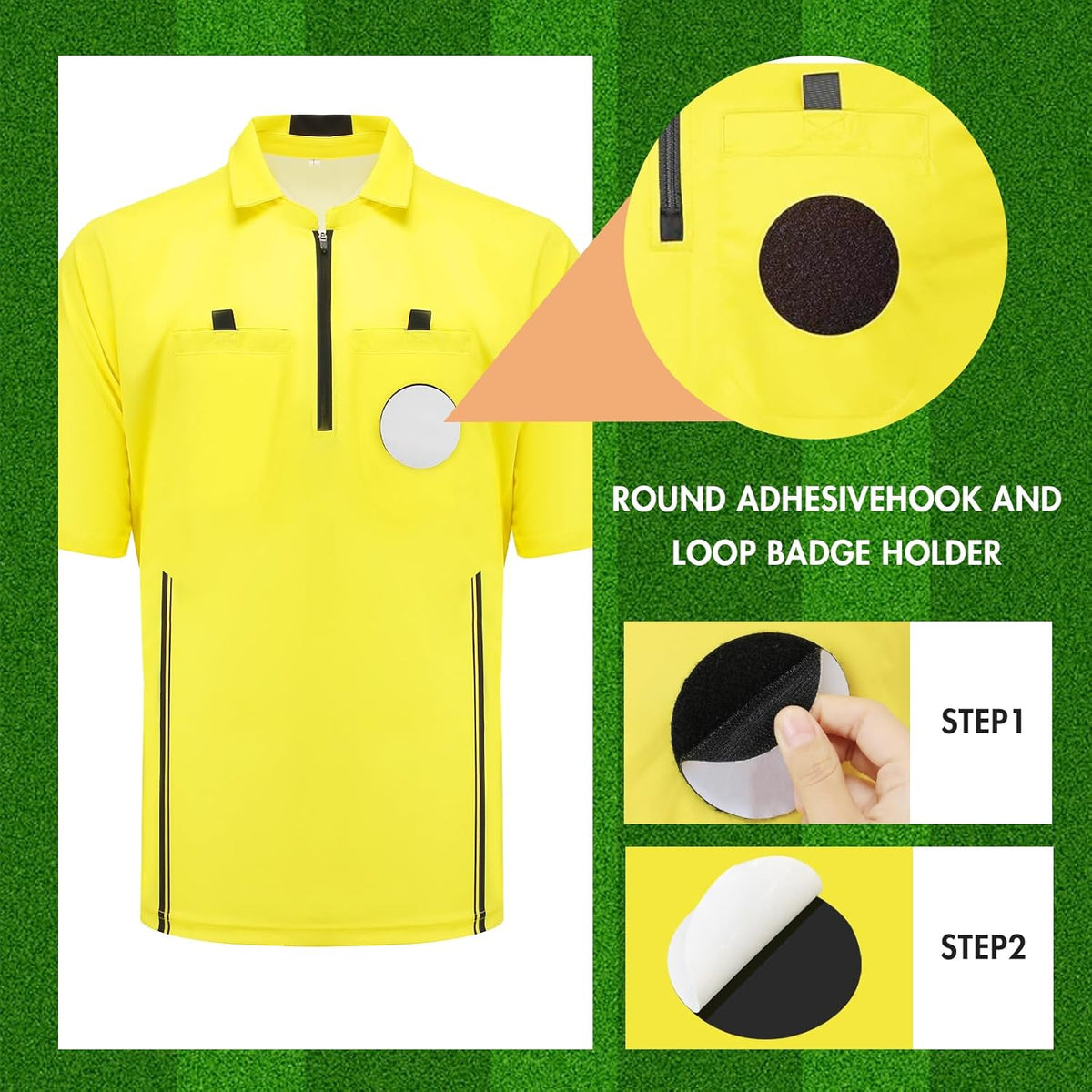 VKT Soccer Referee Kit - Jersey, Shorts, Socks & Whistle - Perfect for Men & Women Halloween Costume