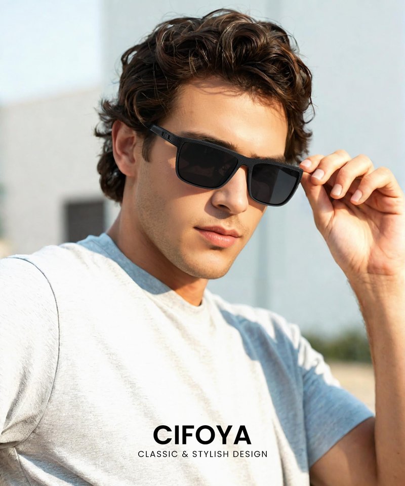 CIFOYA Sunglasses-Men Polarized Mens Sunglasses: Classic Women Sun Glasses UV Protection for Fishing Driving Golf