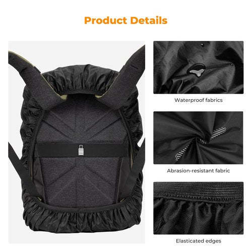 K&F Concept Waterproof Backpack Rain Cover with Reflective Strip, Waterproof Ultralight Backpack Cover for Hiking, Camping, Biking, Outdoor, Traveling