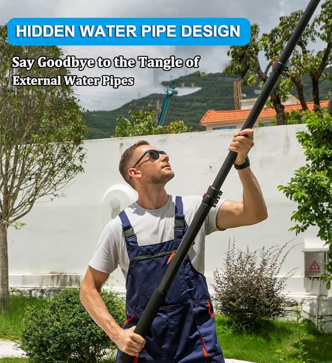 Window Cleaning Kit Window Cleaning Pole Water Fed Telescopic Brush 3.6M-11M Photovoltaic Panel Cleaning Tool 35Cm Brush Head for cleaning photovoltaic and solar panels