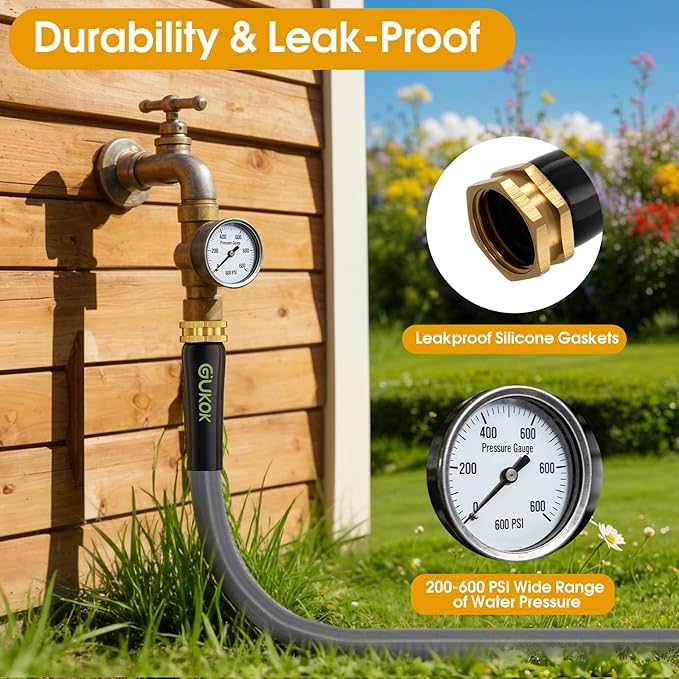 Garden Hose 100 FT, Non-Expanding Water Hose, Ultra-Light & Flexible, Burst-Resistant, Kink-Free, High-Pressure Garden Hose All-Weather Use for Lawns, Gardens, and Outdoor Cleaning