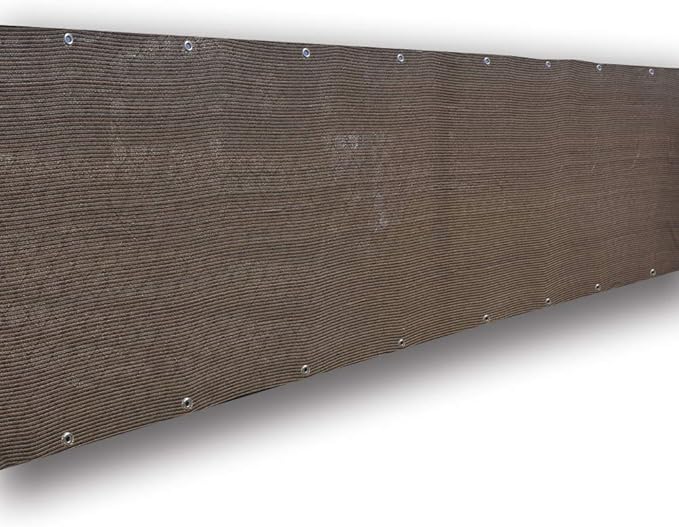 Alion Home© Elegant Privacy Screen Fence Mesh Windscreen for Backyard Deck Patio Balcony Pool Porch Railing 3 FT Height Brown/Mocha (3'x8')