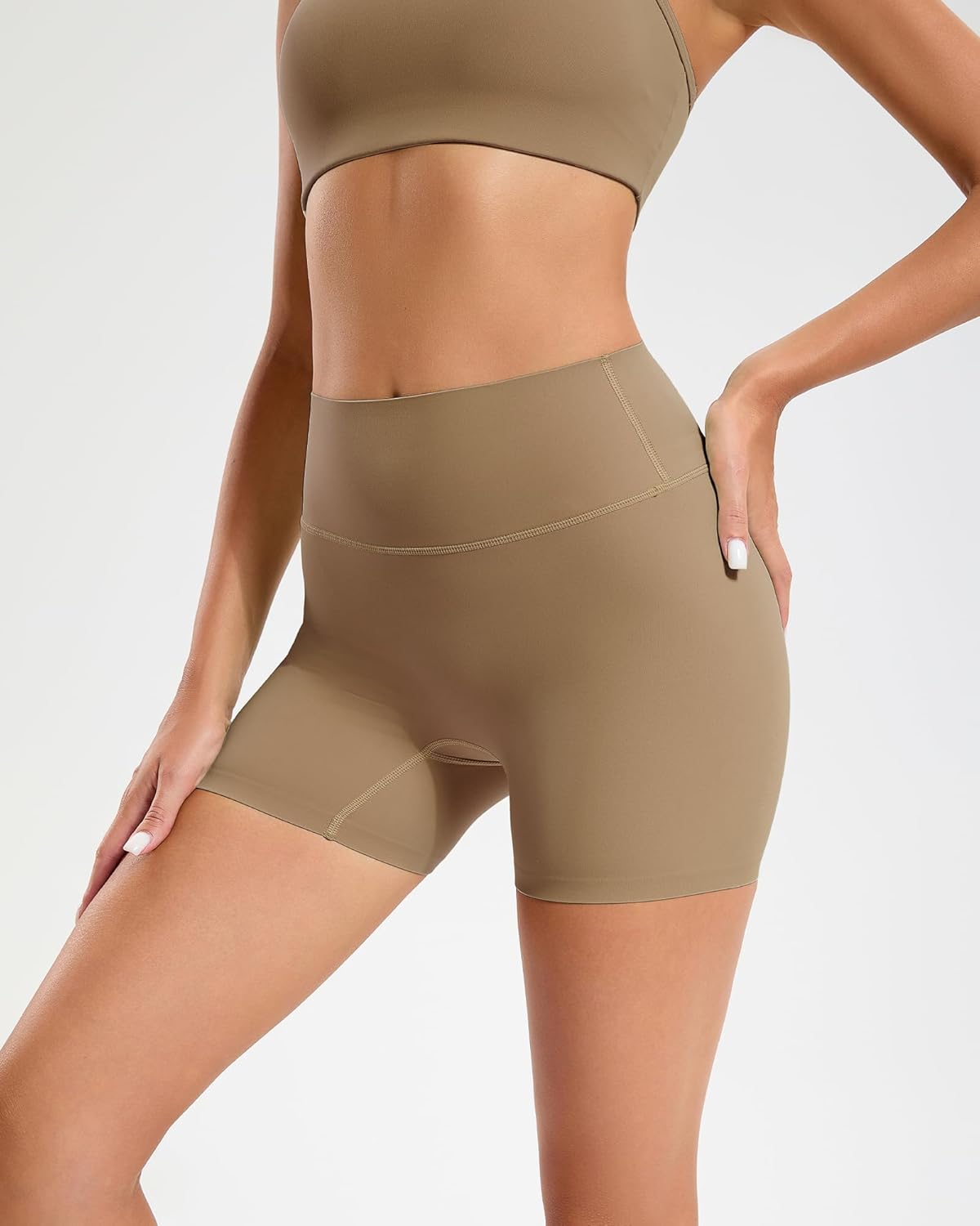 RIOJOY PureComfy Workout Shorts - High Waist Biker Athletic Running Shorts for Women