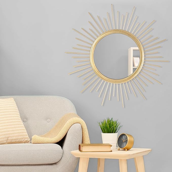 Gold Mirrors for Wall Metal Sunburst Wall Mirrors Home Décor Decorative Hanging