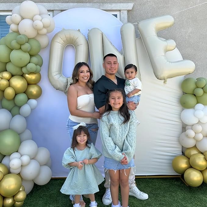 40 Inch Letter Balloons N, Big Custom A-Z Alphabet Foil Name Balloon Cream White, Self Inflating Beige Customize Helium Balloon Letters N for Women Girls Birthday New Year Baby Shower Party Decoration
