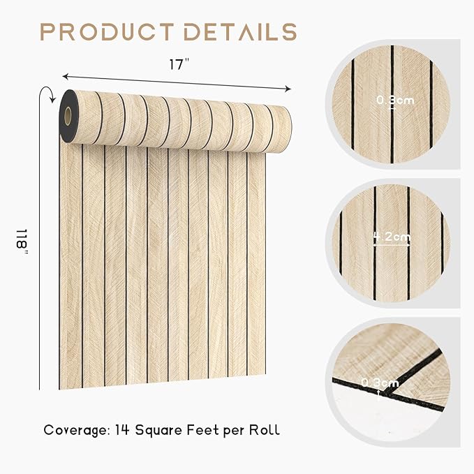 VEELIKE White Oak Wood Wall Panels Peel and Stick Foam Slat Wall Panel