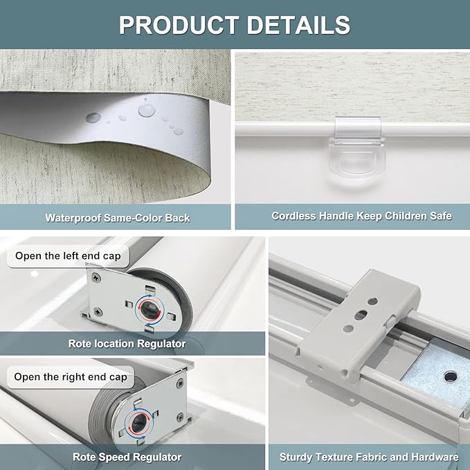 Cordless Roller Shades Blackout Blinds