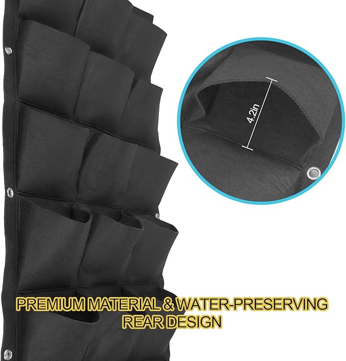 ZOENHOU 2 Pack Total 36 Roomy Pockets Vertical Garden Planter, Wall-Hanging