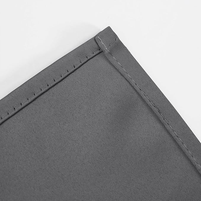 LEMOMO Blackout Curtains 66 x 72 Inch Long Frost Grey Curtains Set of 2 Panels