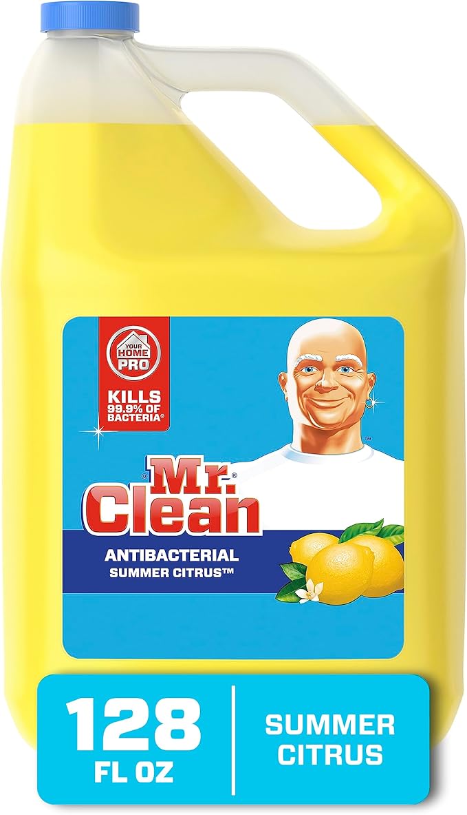 Mr. Clean Antibacterial Multi-Surface Cleaner, Summer Citrus, 128 fl oz