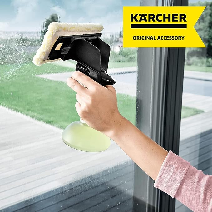 K??rcher WV Window Pads for Indoor Use - Microfiber Window Cloths - Compatible with WV 1 and WV 6 Electric Window Vacuum Squeegees - 2 Pack