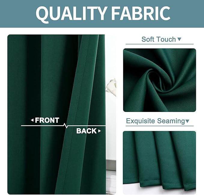 ChrisDowa Blackout Curtains 120 Inches Long 2 Panels Set
