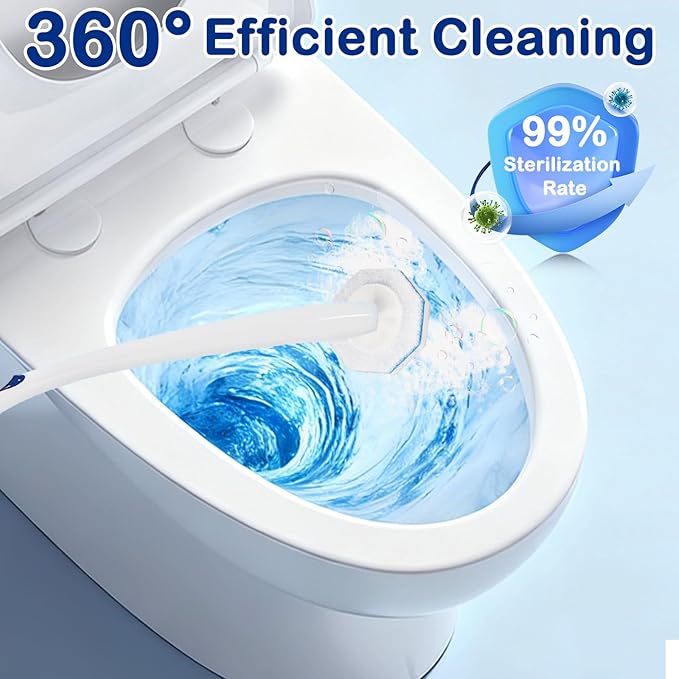 100 Count Disposable Toilet Wand Refills for Clorox Toilet Wand, 5X Cleaning Power Scrubber Refill, High-Density Disposable Brush Refills, 360° Efficient Cleaning, No Falling Apart, Fresh Fragrance.