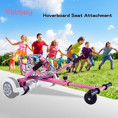 Eco-friendly Hoverboard Seat Attachment - Cool Seat, Swivel Wheel, Adjustable Length - Compatible with 6.5", 8", 8.5", 10" Hoverboards - Safe & Enjoyable Riding for Kids and Teenager