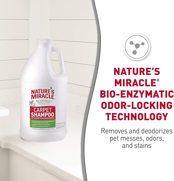 Nature?€?s Miracle Carpet Shampoo, Deep-Cleaning Pet Stain And Odor Remover, 64 Ounces