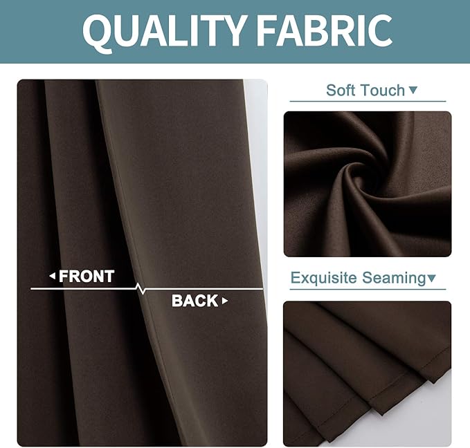 ChrisDowa Blackout Door Curtains