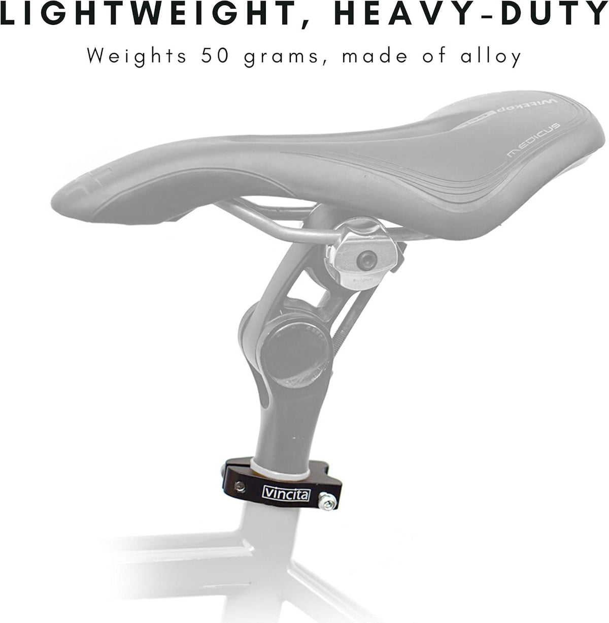 Vincita Rack Mount Seatpost Clamp - For Bike Without Rear Rack Threaded Hole Fixation - Suitable With Seatpost Diameter 27.2 mm (Seatpost Tube 31.8 mm) - Lightweight -mountain, Road, Folding Bicycle.