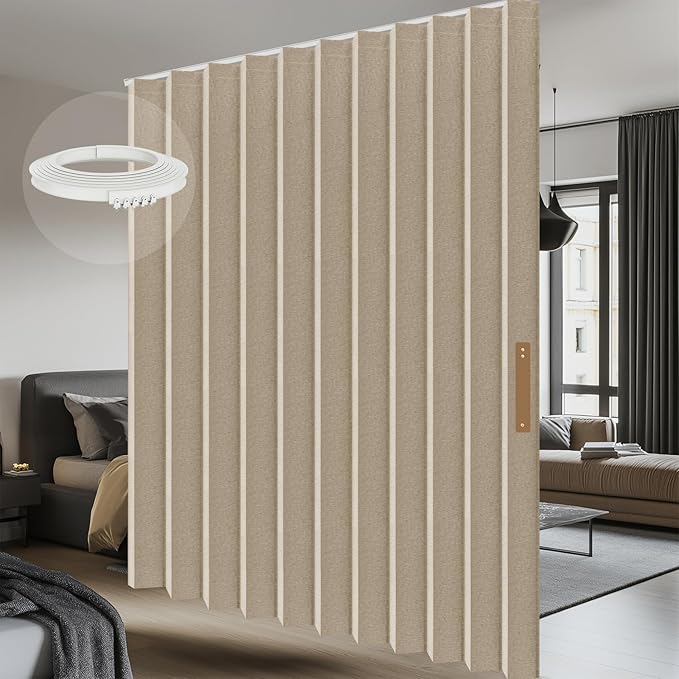 100% Blackout Room Divider Curtains Ceiling Curtain Track Sets Blackout