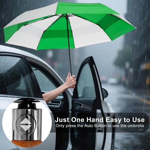 Lejorain Large Umbrella Golf Compact - Oversized Travel Umbrellas for Rain Heavy Duty Automatic Portable Folding Umbrella