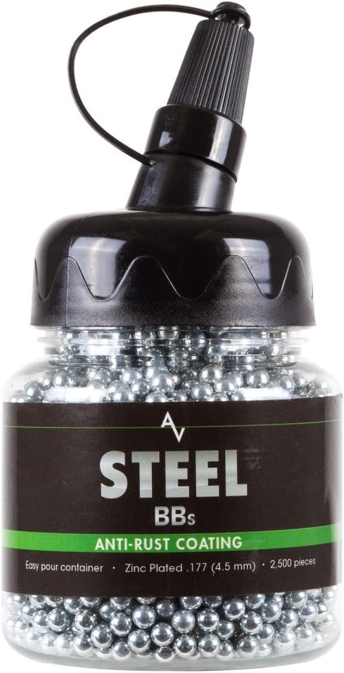 Air Venturi 177 Cal Steel BBs - 5.1 Grains, Zinc-Plated, 2,500 Count