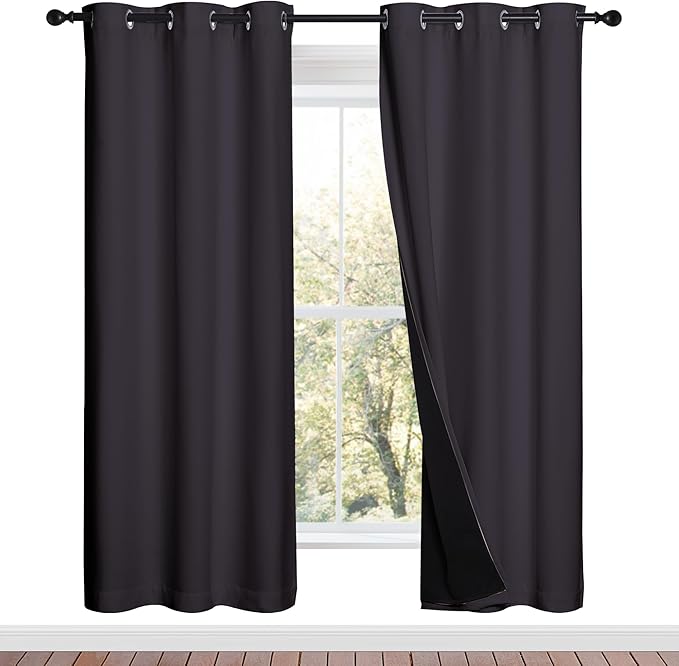 NICETOWN Full Shade Curtain Panels, Pair of Thermal Insulated & Energy