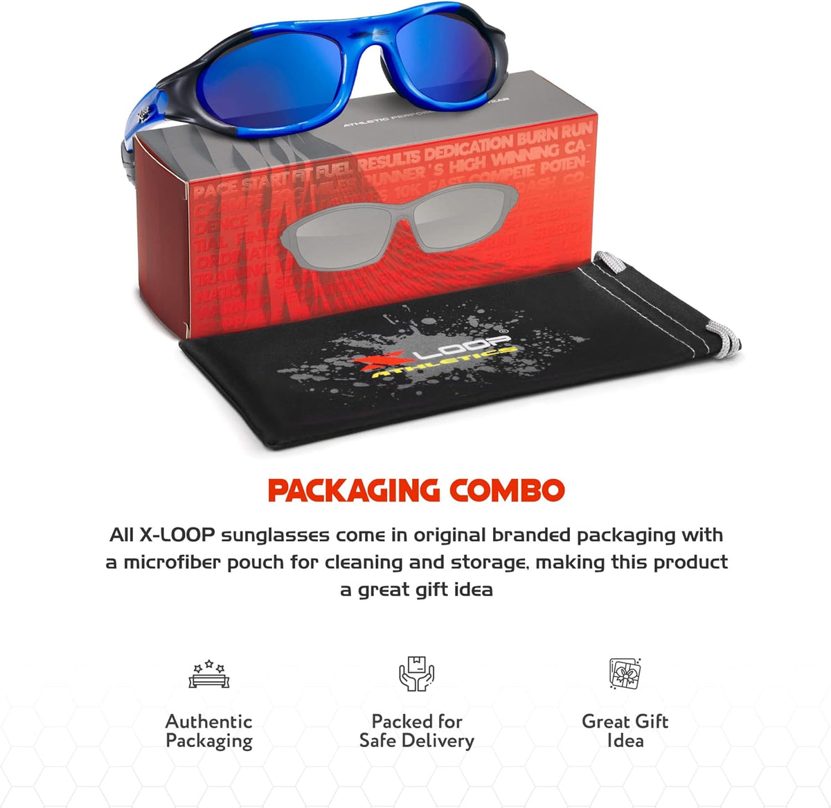 Polarized Youth Sports Sunglasses for Boys & Teens (Ages 8-16) - UV400 Baseball Wraparound