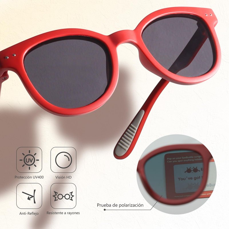 EYEBUDDY Kids Toddler Sunglasses Age 2-4/3-5 Boys Girls Polarized UV Protection Sun Glasses for Age 2-8 (KR627/Age 3-8/1-Pack, Z01-Kids Sunglasses-Pink)