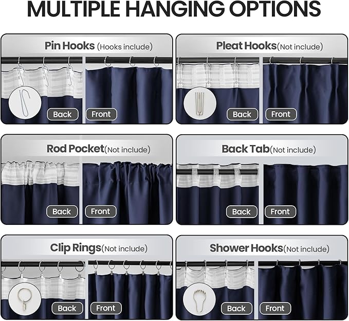 Blackout Large Window Wide Curtains