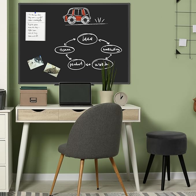 JILoffice Magnetic Chalkboard/Black Board 48 x 36 Inch