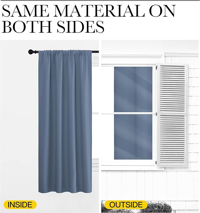 NICETOWN RV Blackout Curtains for Camper Windows, Short Blackout Curtains &