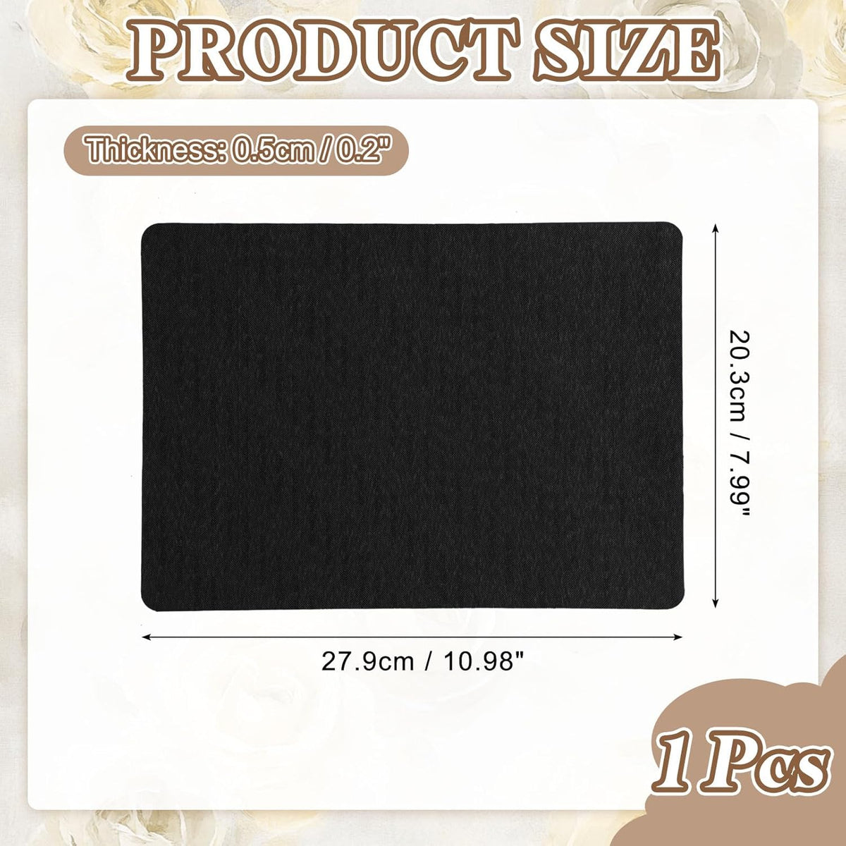 PATIKIL Linen Repair Patch, 8 x 11 Inch Self-Adhesive Linen Fabric Repair Patches for Sofa Couch Clothes Handbag Tents Car Seats Furniture, Black