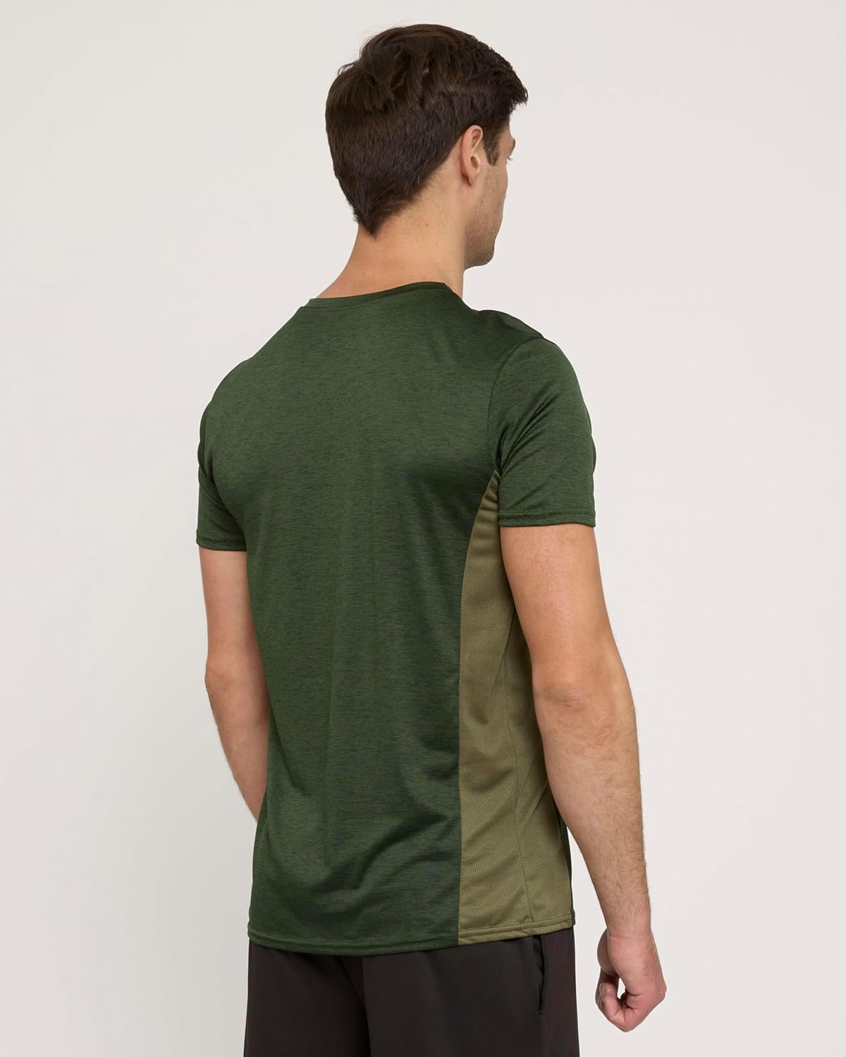 Real Essentials Men's Dry-Fit Short Sleeve Crew Neck T-Shirts - 5 Pack Athletic Workout Tees