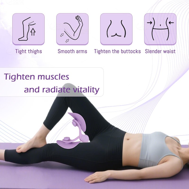 Thigh Master Pelvic Floor Exercise Devices and Inner Thigh Trainer for Women - Kegel Exercise Equipment for Home Use (Violet)
