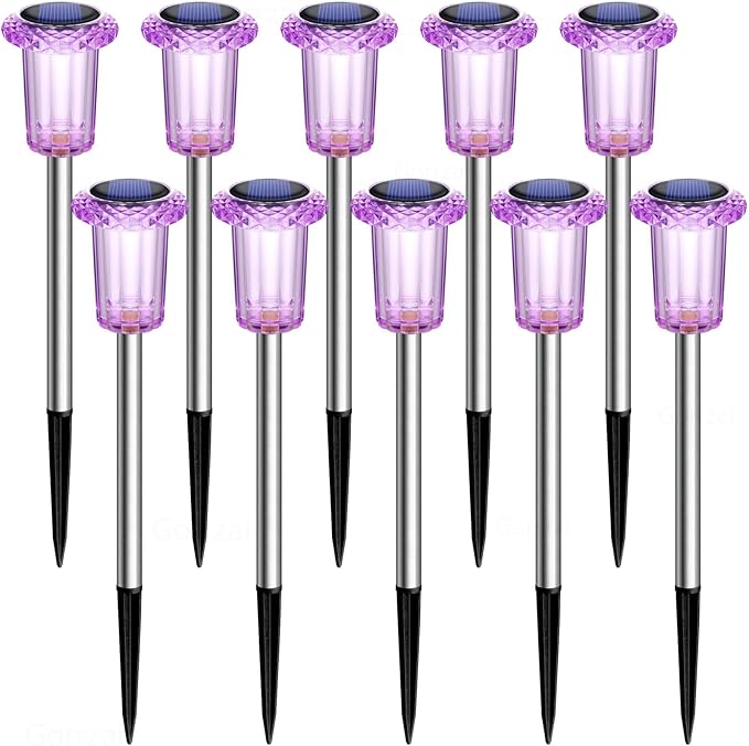 Halloween Solar Lights Outdoor 10 Pack Solar Pathway Lights Outdoor Halloween Decorations Waterproof Yard Lighting for Driveway Garden Walkway Path Landscape Lawn