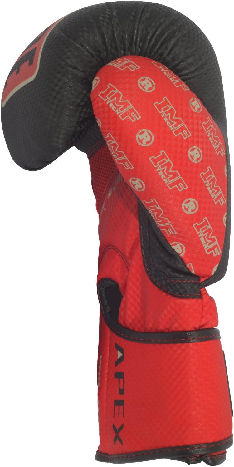 Ringside Apex Sparring Gloves - Superior Protection & Comfort | Lightweight Design, Black/Red