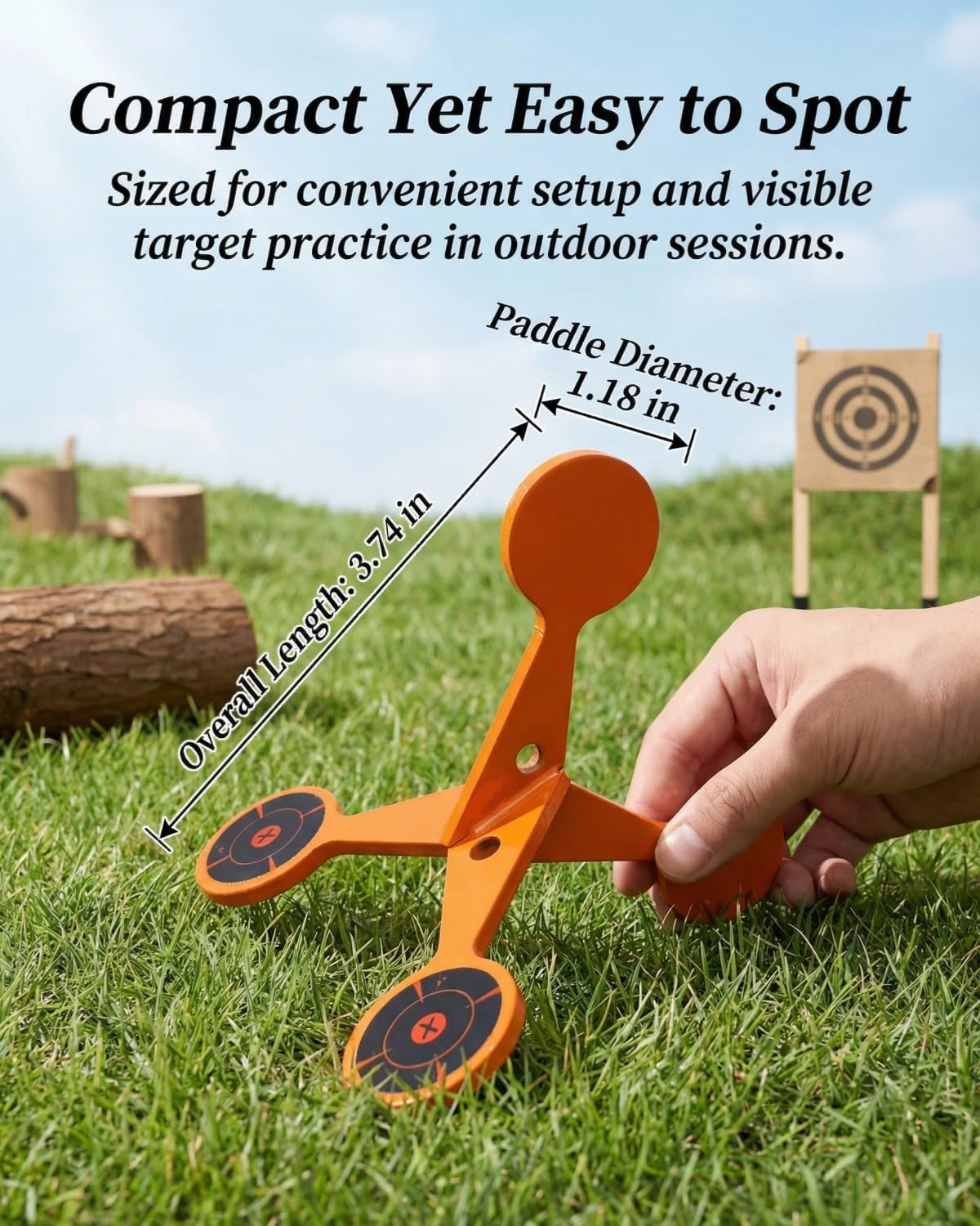 Regine Switzerland Spinning Shooting Target - Portable Metal Flip Roller with 10 Splash Paper Sheets
