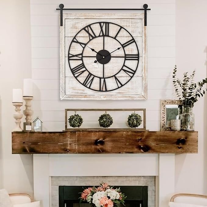 Vintage Barn Door Wall Clock