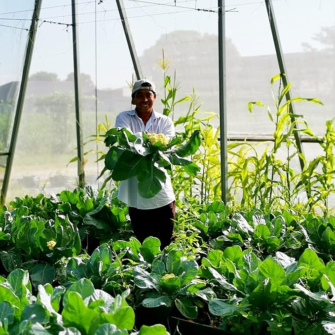 Garden Insect Netting Pest Barrier: 8'x15' Bug Netting for Garden Protection Mosquito Net Fine Mesh Cicada Tree Net Greenhouse Row Cover for Crops Plants Vegetables Flowers Fruits Silver